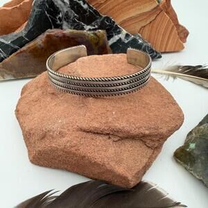 Vintage Sterling Silver Tom Hawk Cuff Bracelet